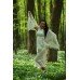 Embroidered dress "Double White" with scarf