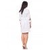 Embroidered dress "Flower Universe" white