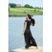 Embroidered dress "Double Black"