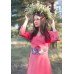 Embroidered dress "Flower Universe" pink