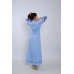 Embroidered dress "Happy Petrykivka" light blue