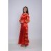 Embroidered dress "Glossy Red"