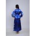 Embroidered dress "Glossy Blue"