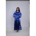 Embroidered dress "Glossy Blue"