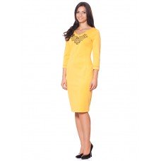 Embroidered dress "Yellow Edge"