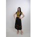 Embroidered dress "Golden Autumn Navy"