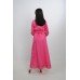 Embroidered dress "Coral Pink"