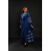 Embroidered dress "Velvet Blue"