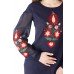 Embroidered dress "Navy Petrykivka Style"
