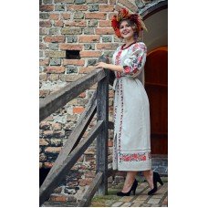 Embroidered dress "Queen's Roses"