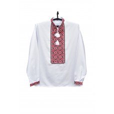Embroidered shirt "Kyiv Sun Red"