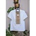 Embroidered shirt "Orange Moss"