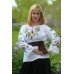Embroidered blouse "Olvia: pansies"