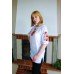 Embroidered blouse "Red Rose Mood"