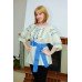 Embroidered blouse "Cornflowers on Linen"