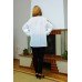 Embroidered blouse "Turquoise Lilly Mood"