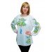 Embroidered blouse "Turquoise Lilly Mood"