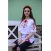 Embroidered blouse "Red Rose Mood"