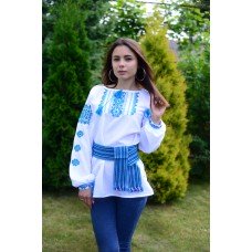 Embroidered blouse "Sky Blue"