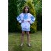 Embroidered blouse for girl "Sky Blue"