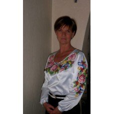 Beads Embroidered Blouse "Satin Luxury"