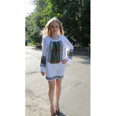 Beads Embroidered Tunic "Summer breeze"