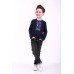 Embroidered t-shirt with long sleeves "Colours" blue/navy