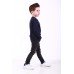 Embroidered t-shirt with long sleeves "Colours" blue/navy
