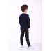 Embroidered t-shirt with long sleeves "Labyrinth" blue/navy