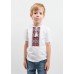 Embroidered t-shirt with short sleeves "Colours" red/white