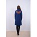 Embroidered coat "Poppy Bouquet" blue