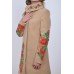 Embroidered coat "Poppy Bouquet" beige