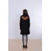 Embroidered coat "Poppy Bouquet" black