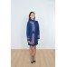 Embroidered coat "Chestnut" blue