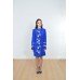 Embroidered coat "Roses Lace" blue