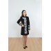Embroidered coat "Roses Lace" black