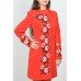 Embroidered coat "Roses Lace" red