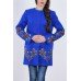 Embroidered coat "Modern" blue