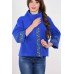Embroidered coat "Flower Lace" blue