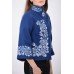 Embroidered coat "Wild Rose" blue