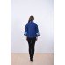 Embroidered coat "Wild Rose" blue