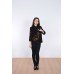 Embroidered coat "Flower Magic" black