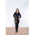 Embroidered coat "Valley of Sun" black