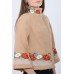 Embroidered coat "Lace" beige