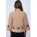 Embroidered coat "Lace" beige