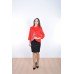 Embroidered coat "Bluebell" red