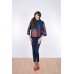 Embroidered coat "Luxurious Poppies" blue