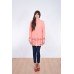 Embroidered coat "Melody" peach