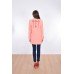 Embroidered coat "Melody" peach