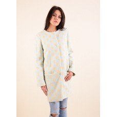 Polka Dot Cashmere Coat "Nymph" mint
